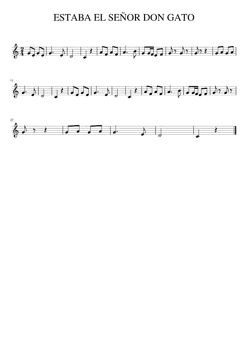 Partitura Don Gato