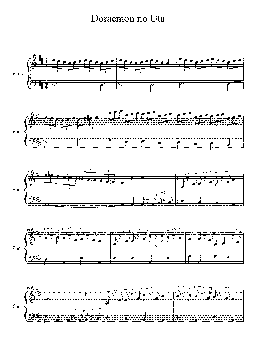 Partitura Doraemon