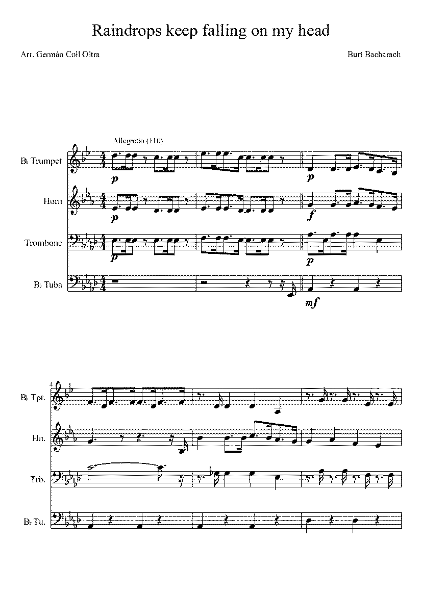 Partitura Dos Hombres y Un Destino