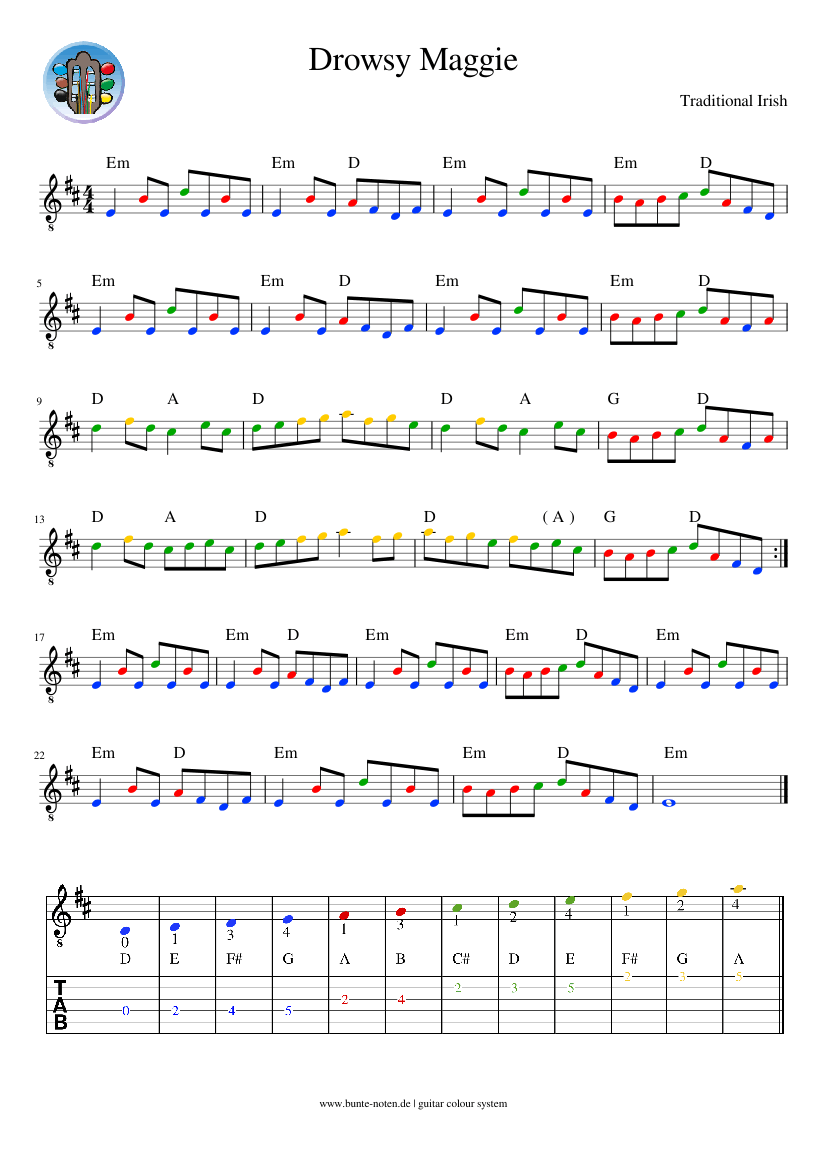 Partitura Drowsy Maggie
