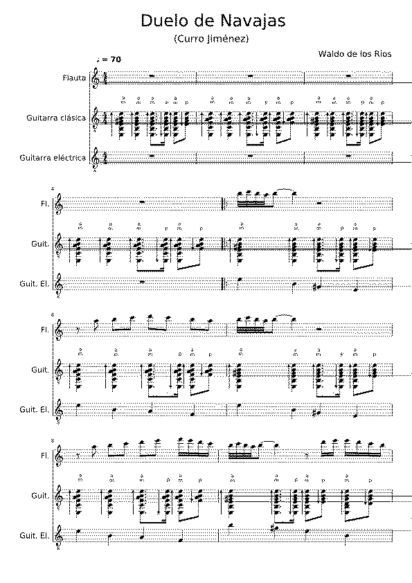 Partitura Duelo de Navajas