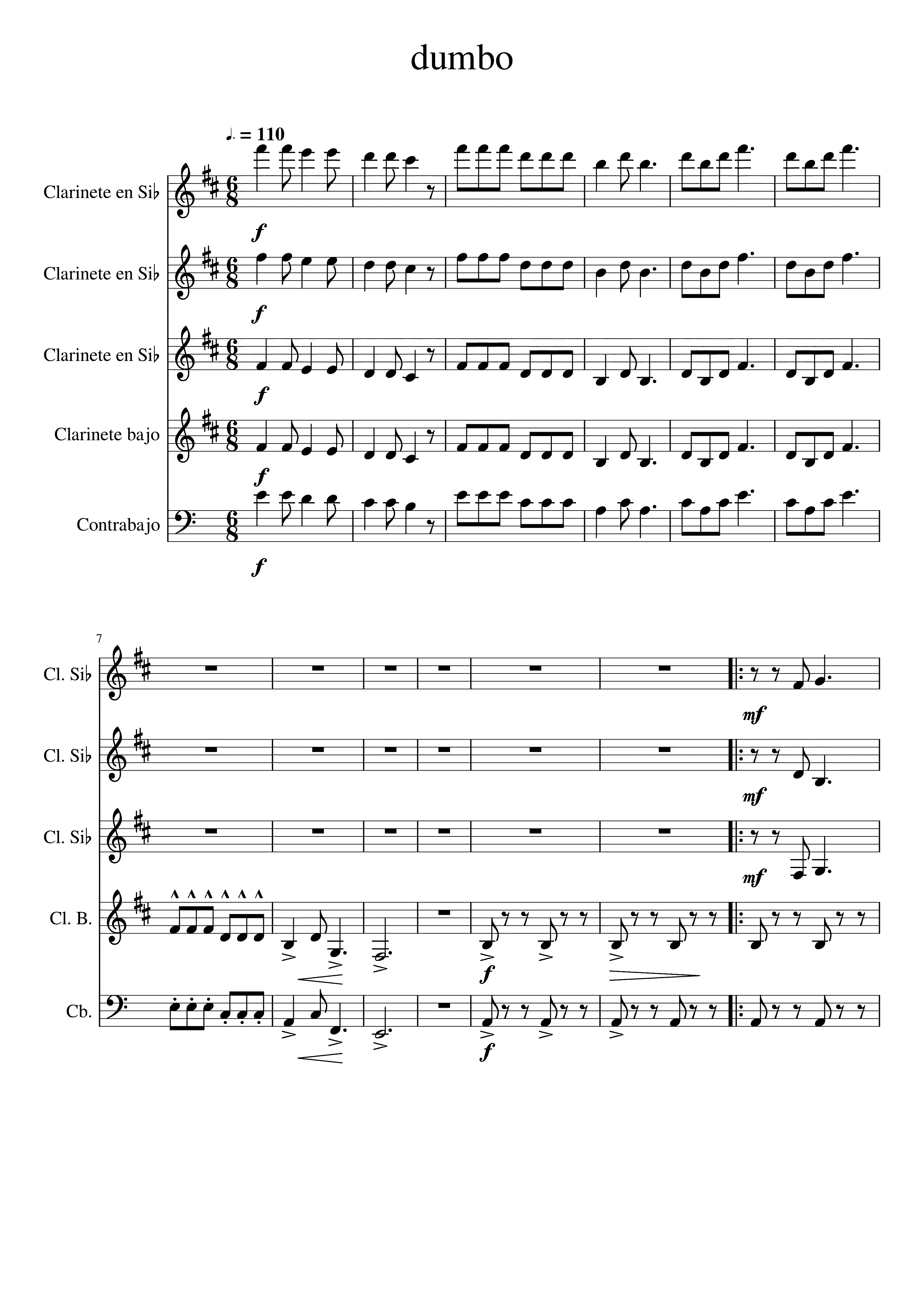 Partitura Dumbo