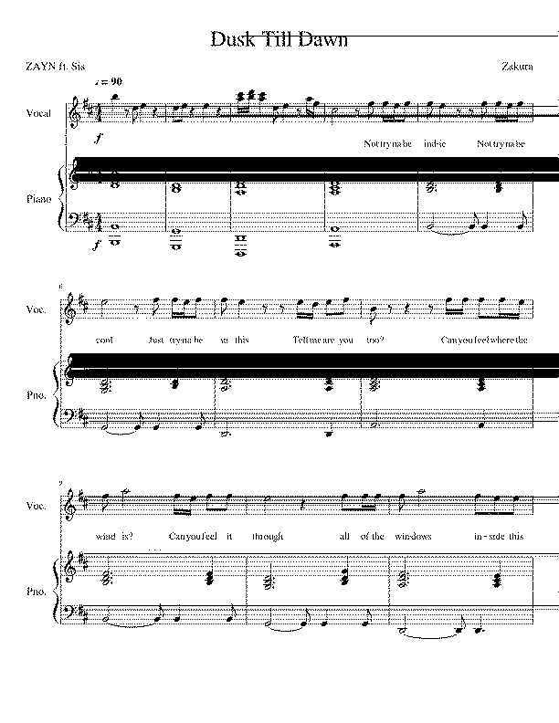 Partitura Dusk Till Dawn