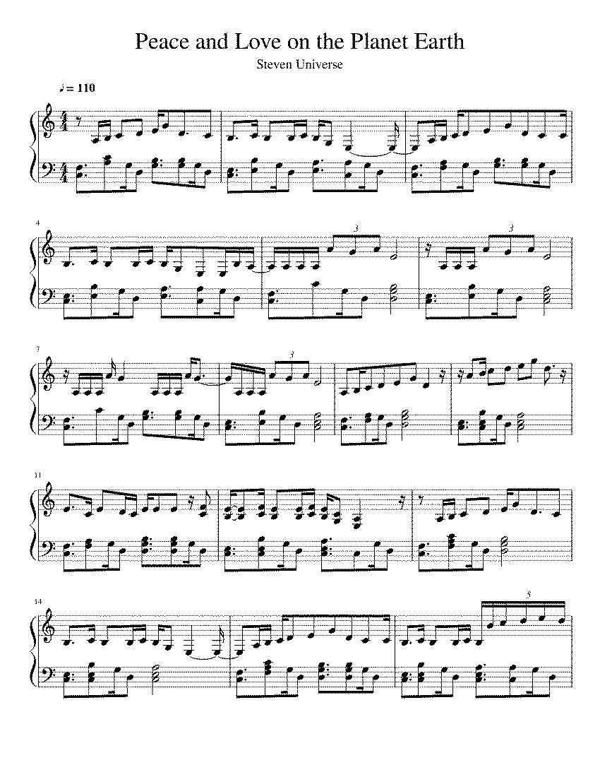 Partitura Earth Song