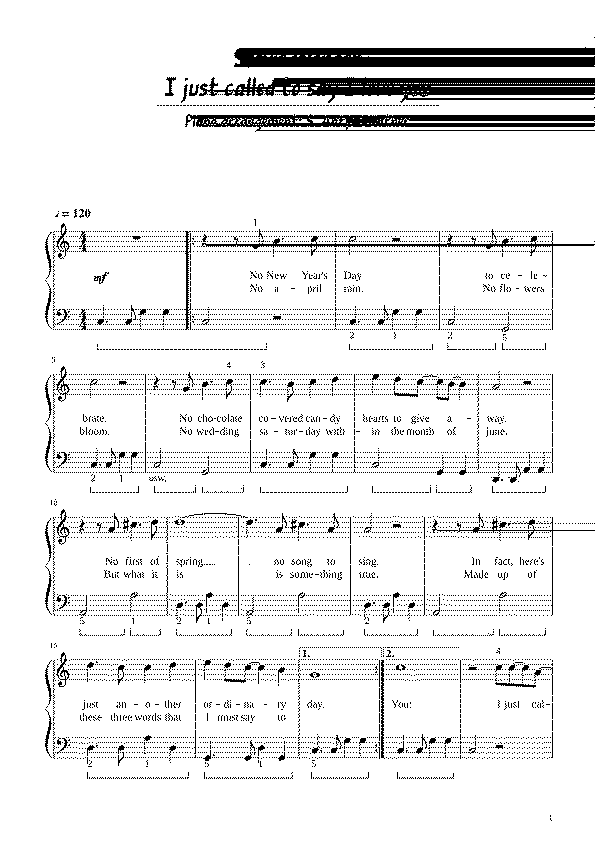 Partitura Easy To Love