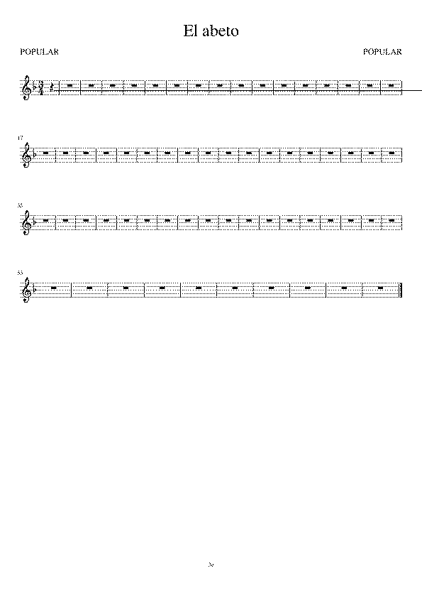 Partitura El Abeto