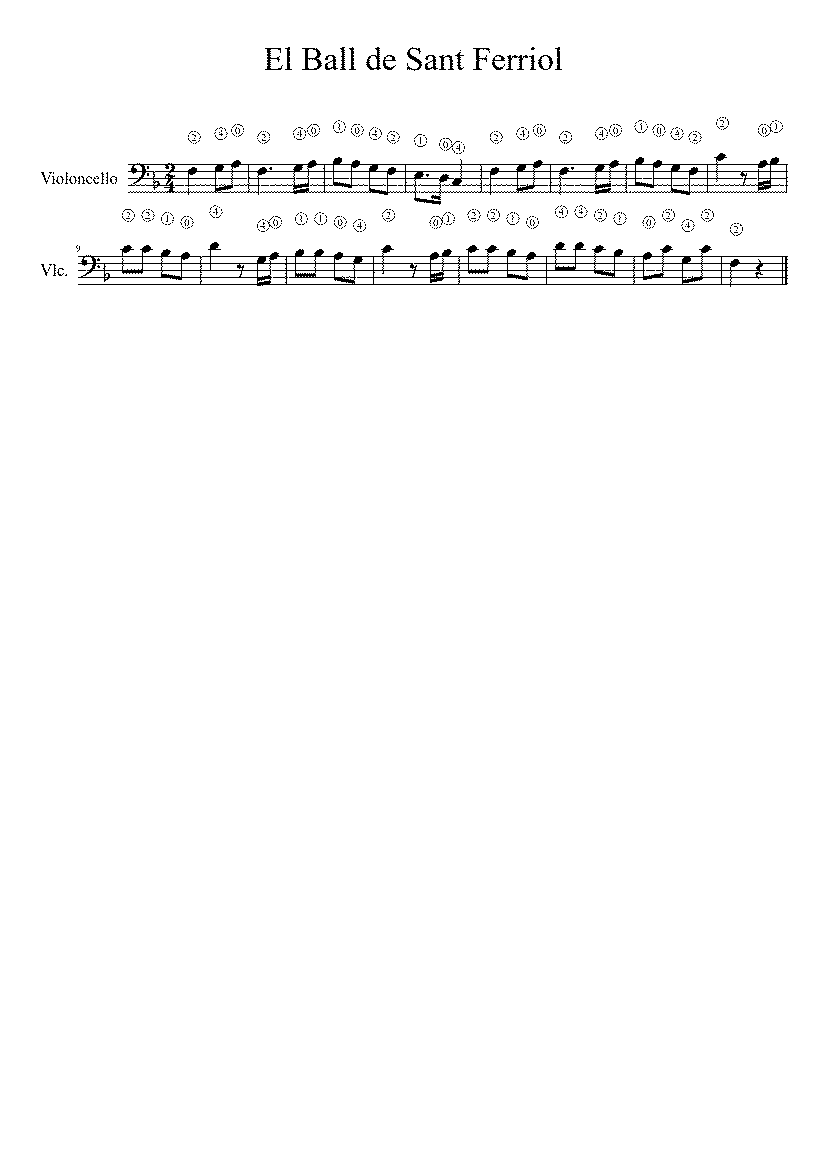 Partitura El Ball de Sant Ferriol