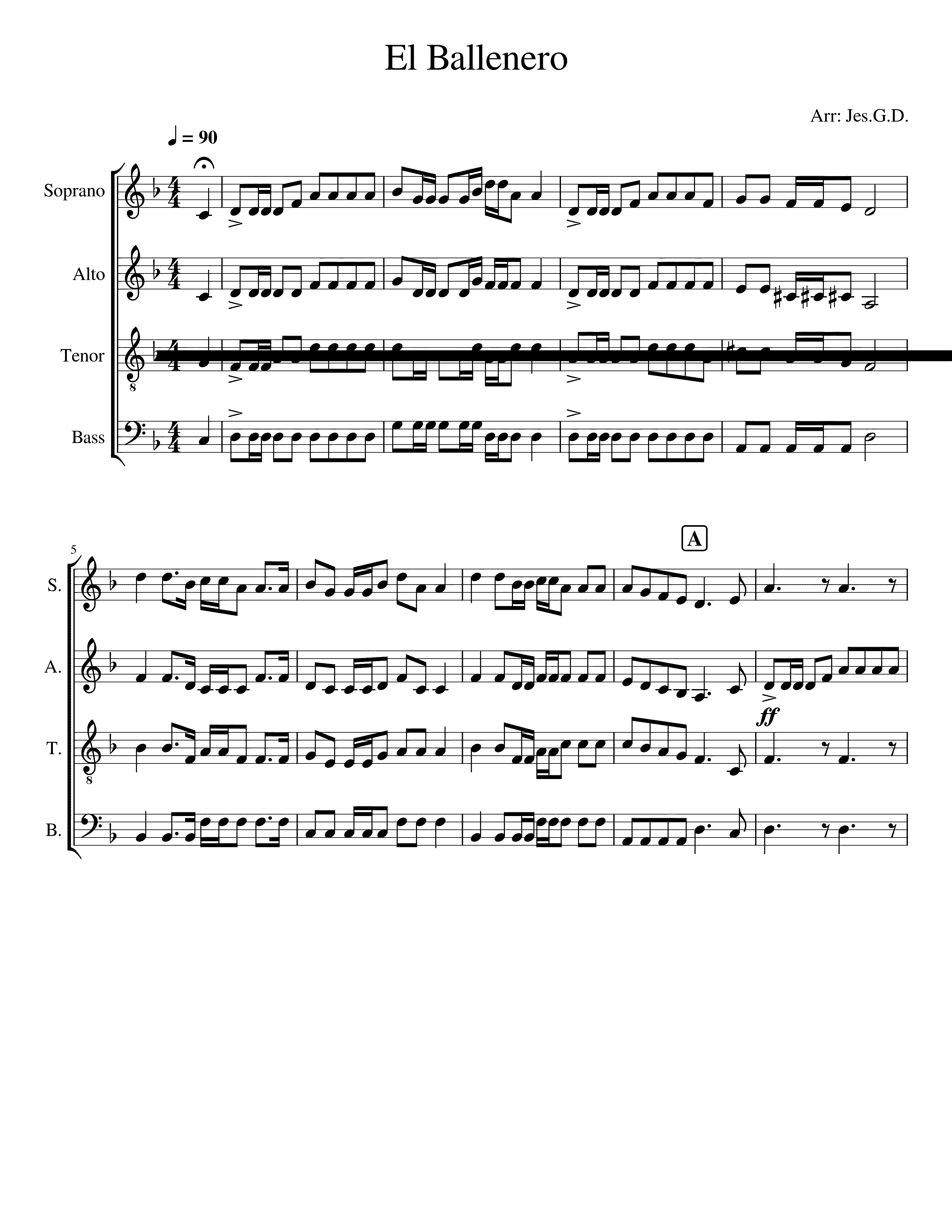 Partitura El Ballenero