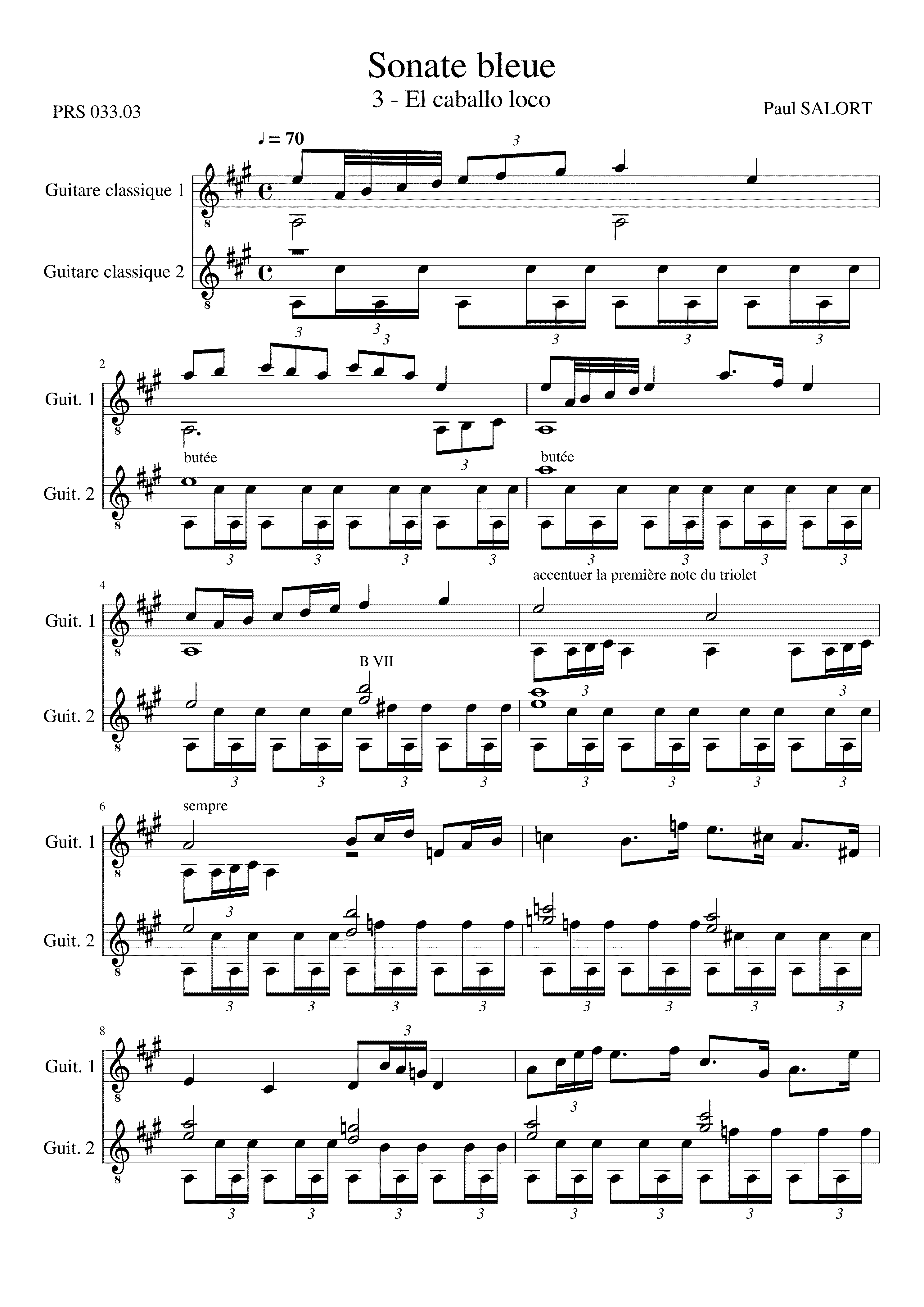 Partitura El Caballo