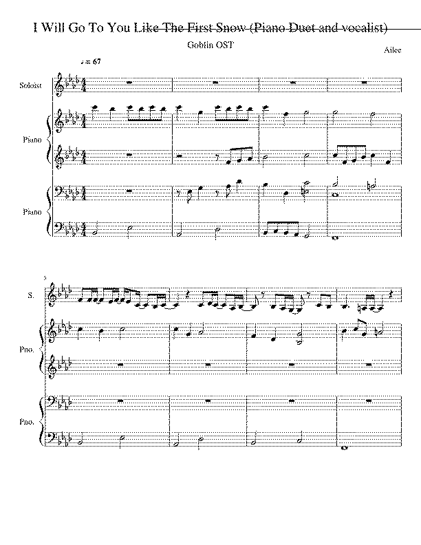 Partitura First Snow