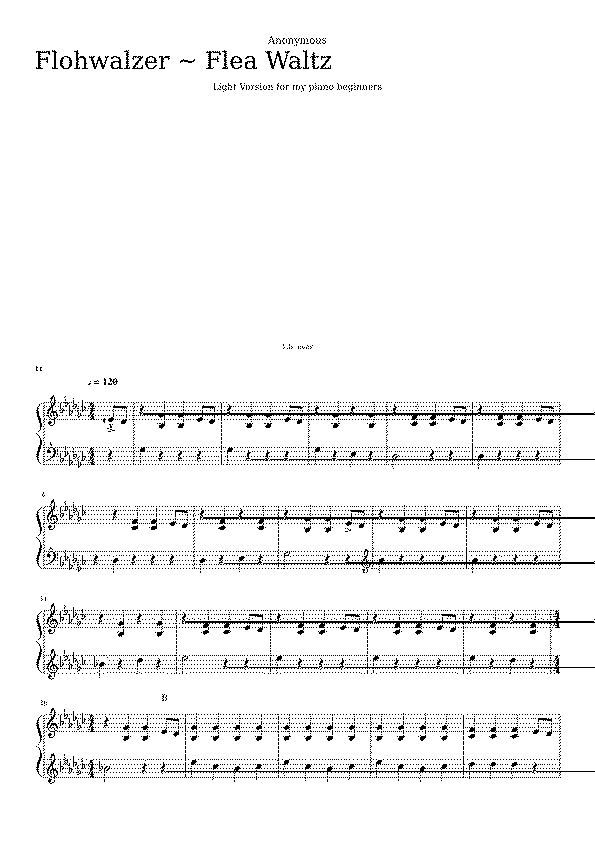 Partitura Flea Waltz
