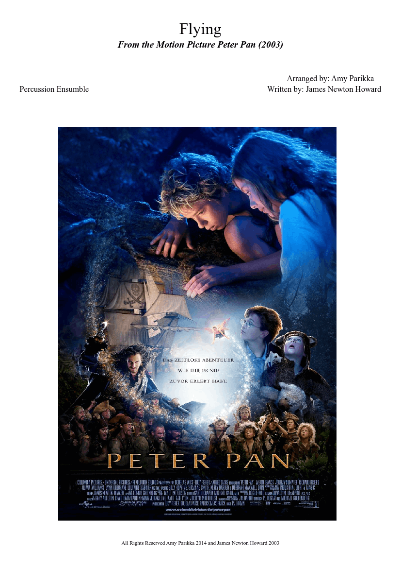 Partitura Flying Peter Pan