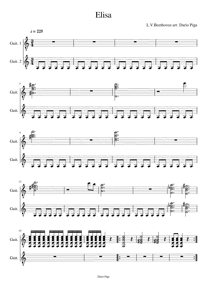 Partitura For Elisa