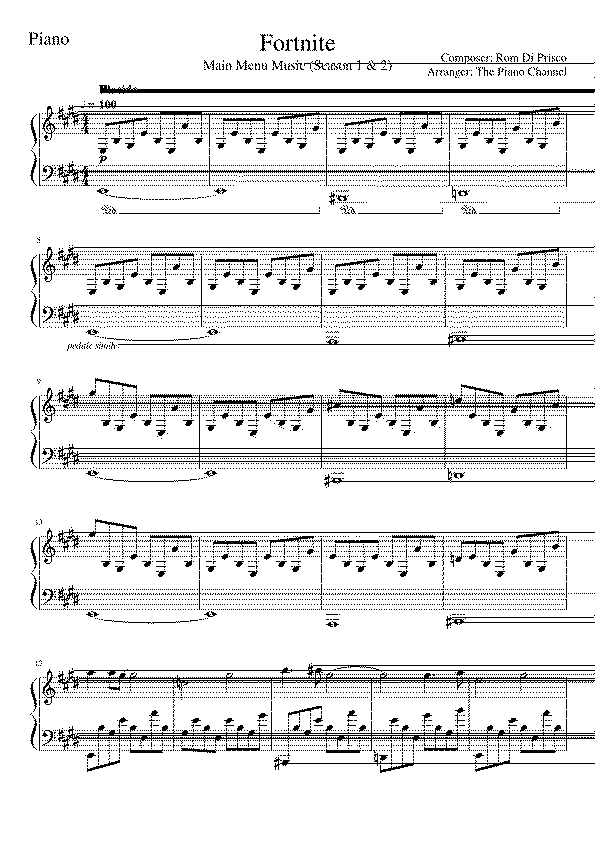 Partitura Fortnite