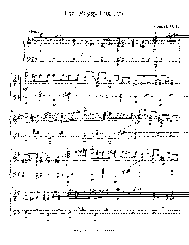 Partitura Fox Trot