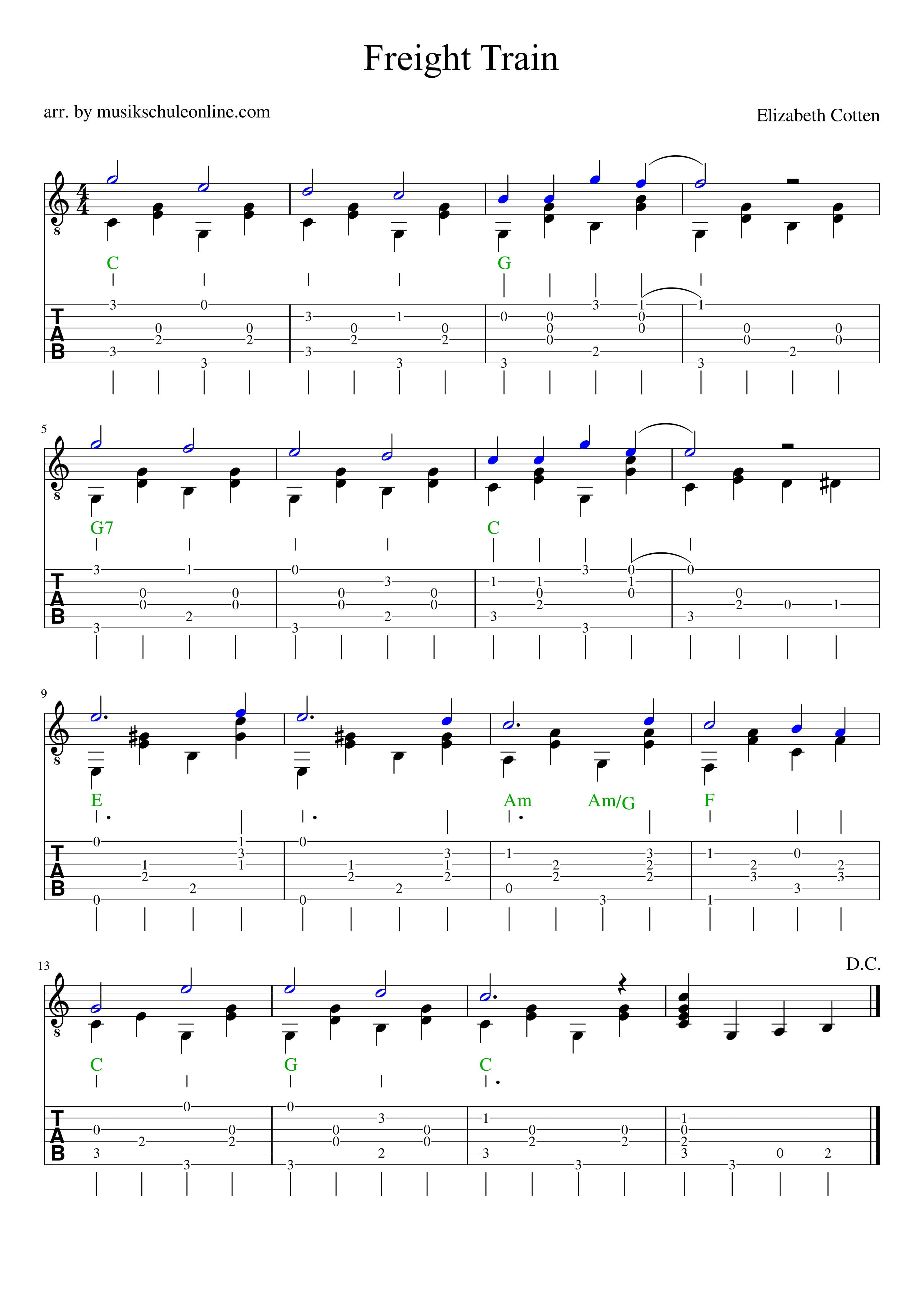 Partitura Freight Train