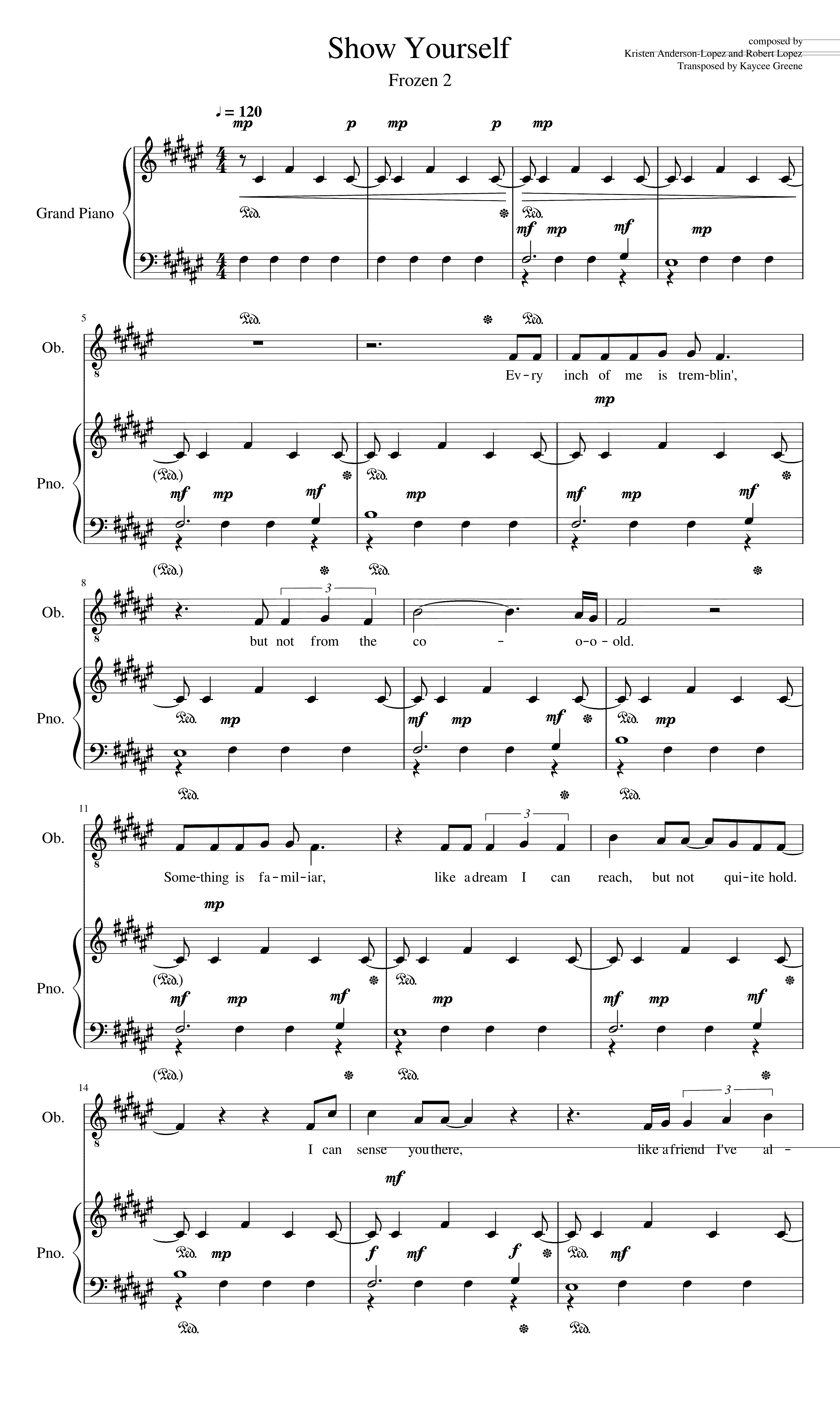 Partitura Frozen Horn