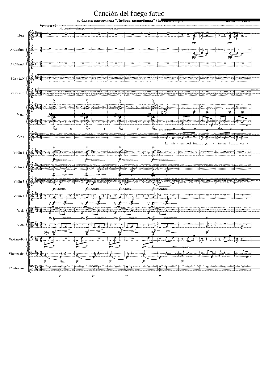Partitura Fuego Fatuo