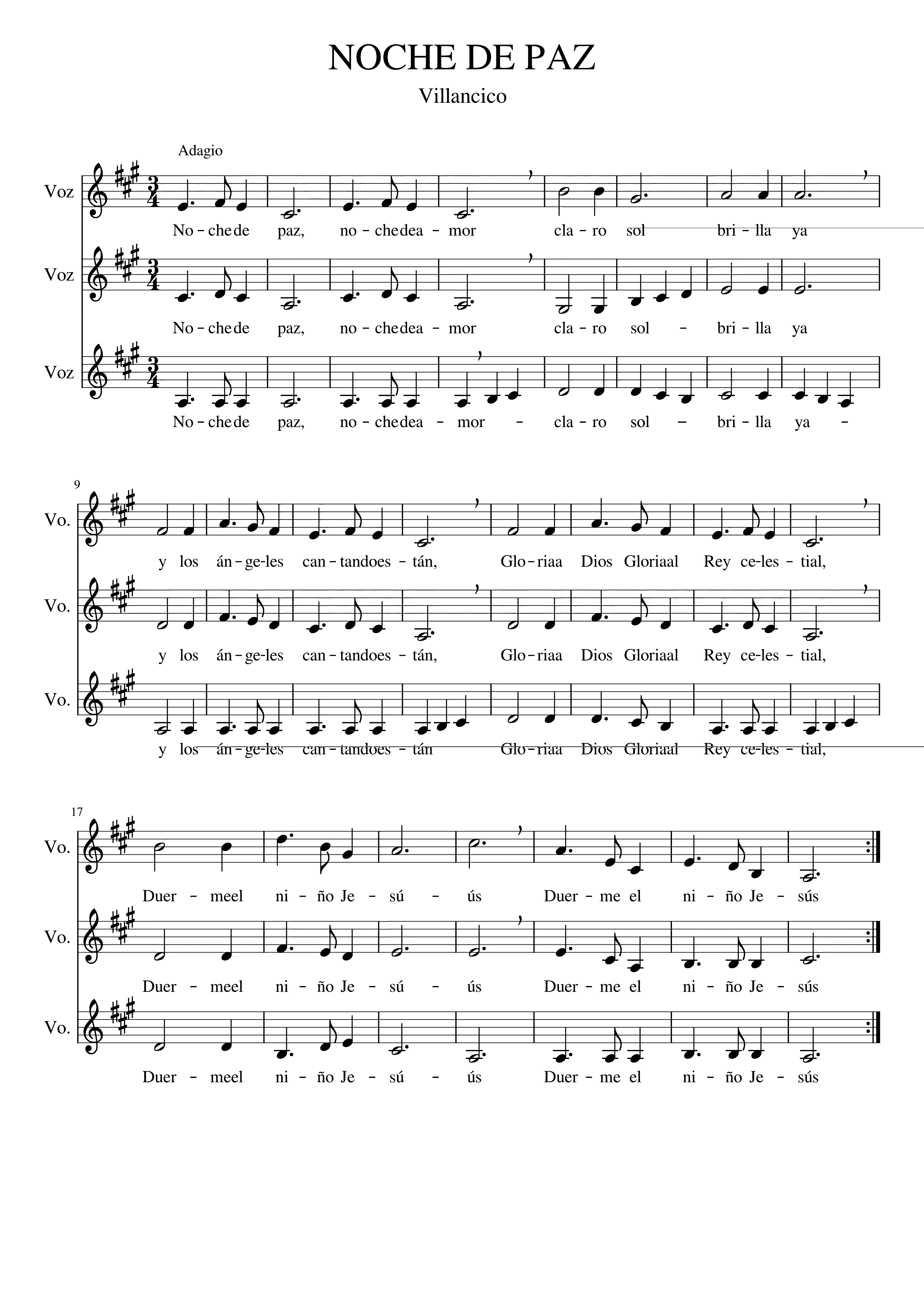 Partitura Fuente de Paz