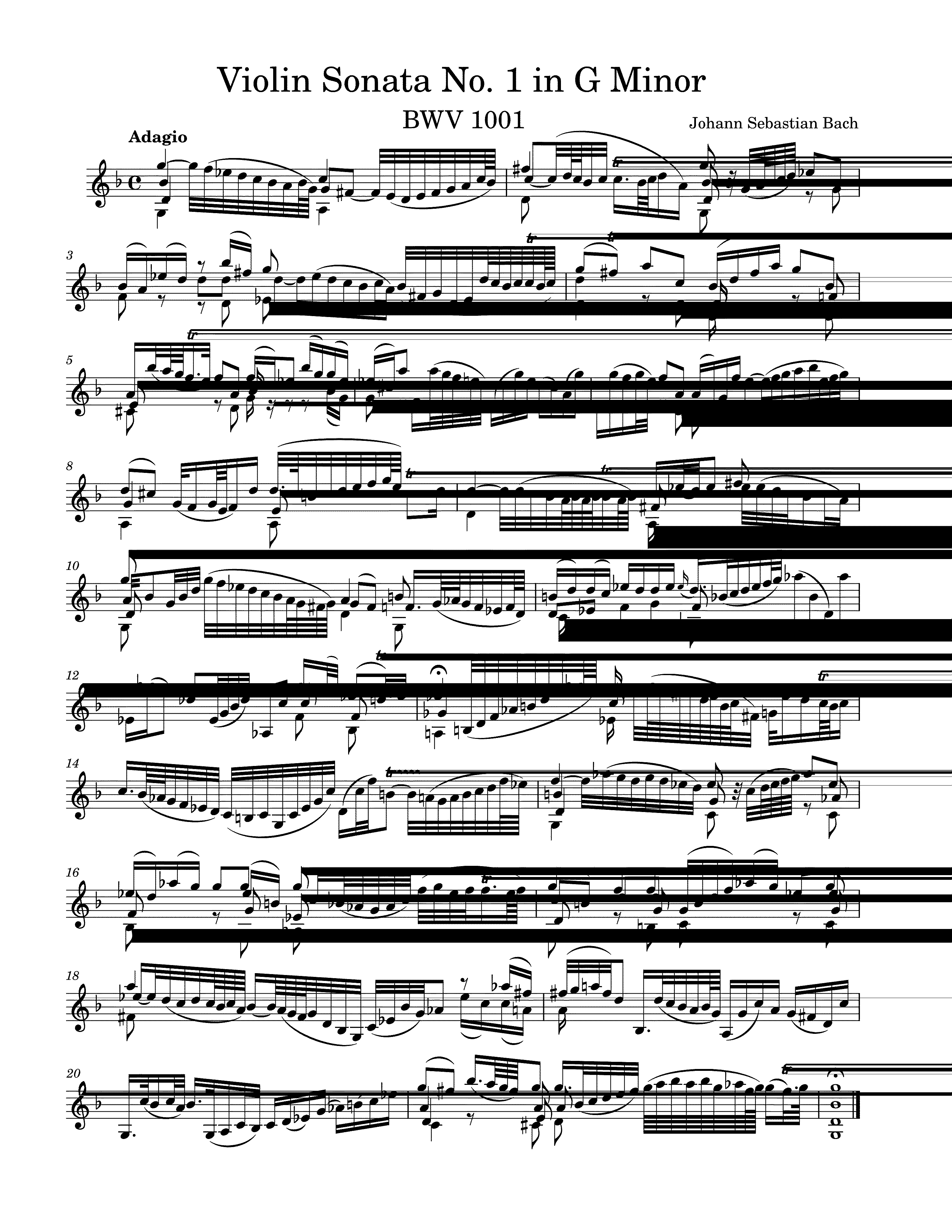 Partitura Fuga 6 Bach