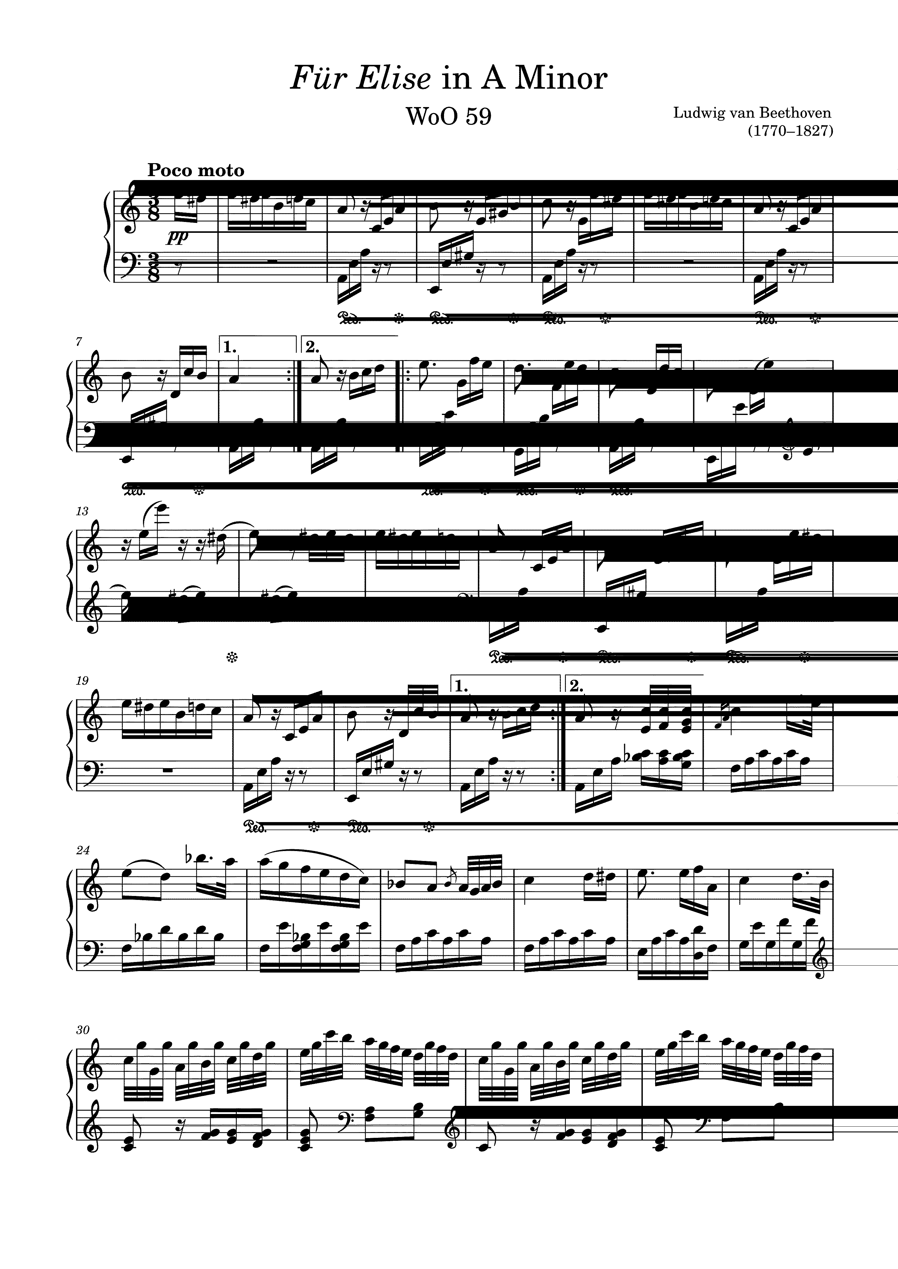 Partitura Fur Elise