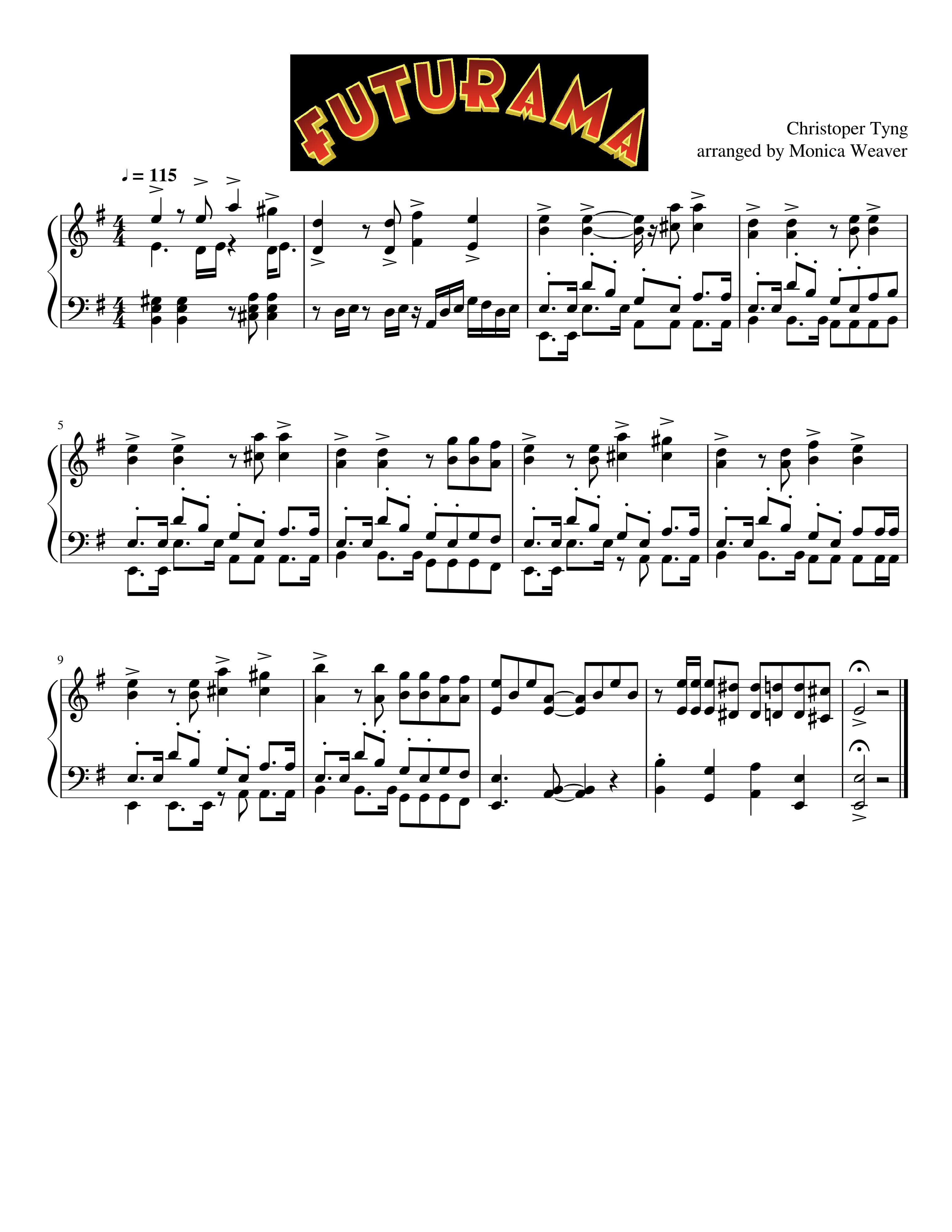 Partitura Futurama