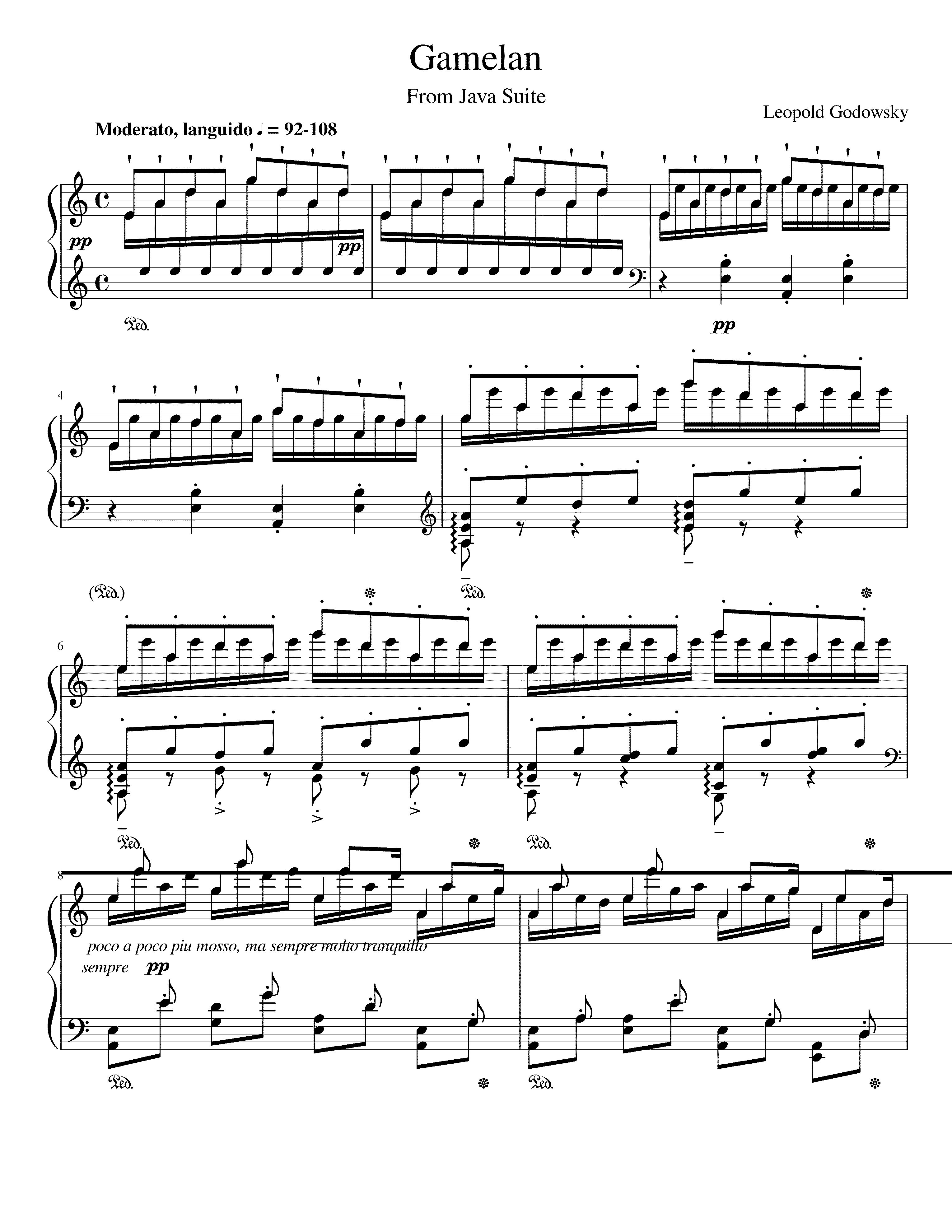 Partitura Gamelan