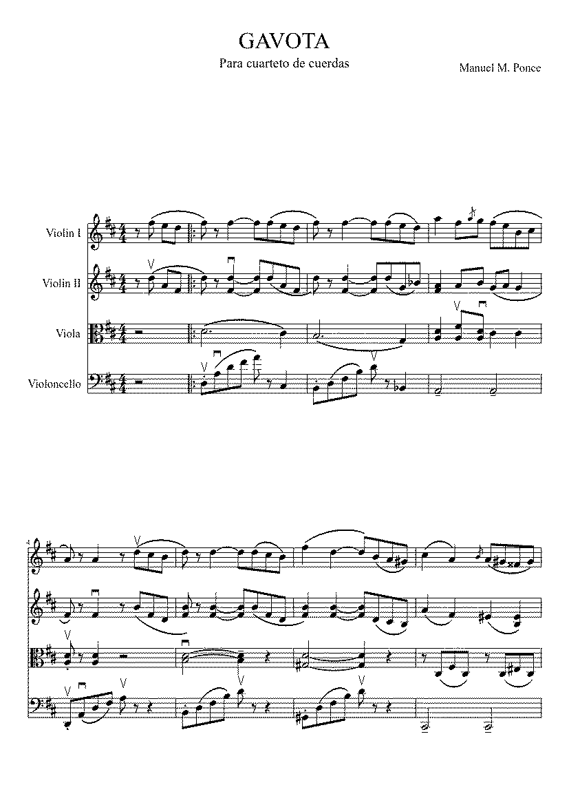 Partitura Gavota
