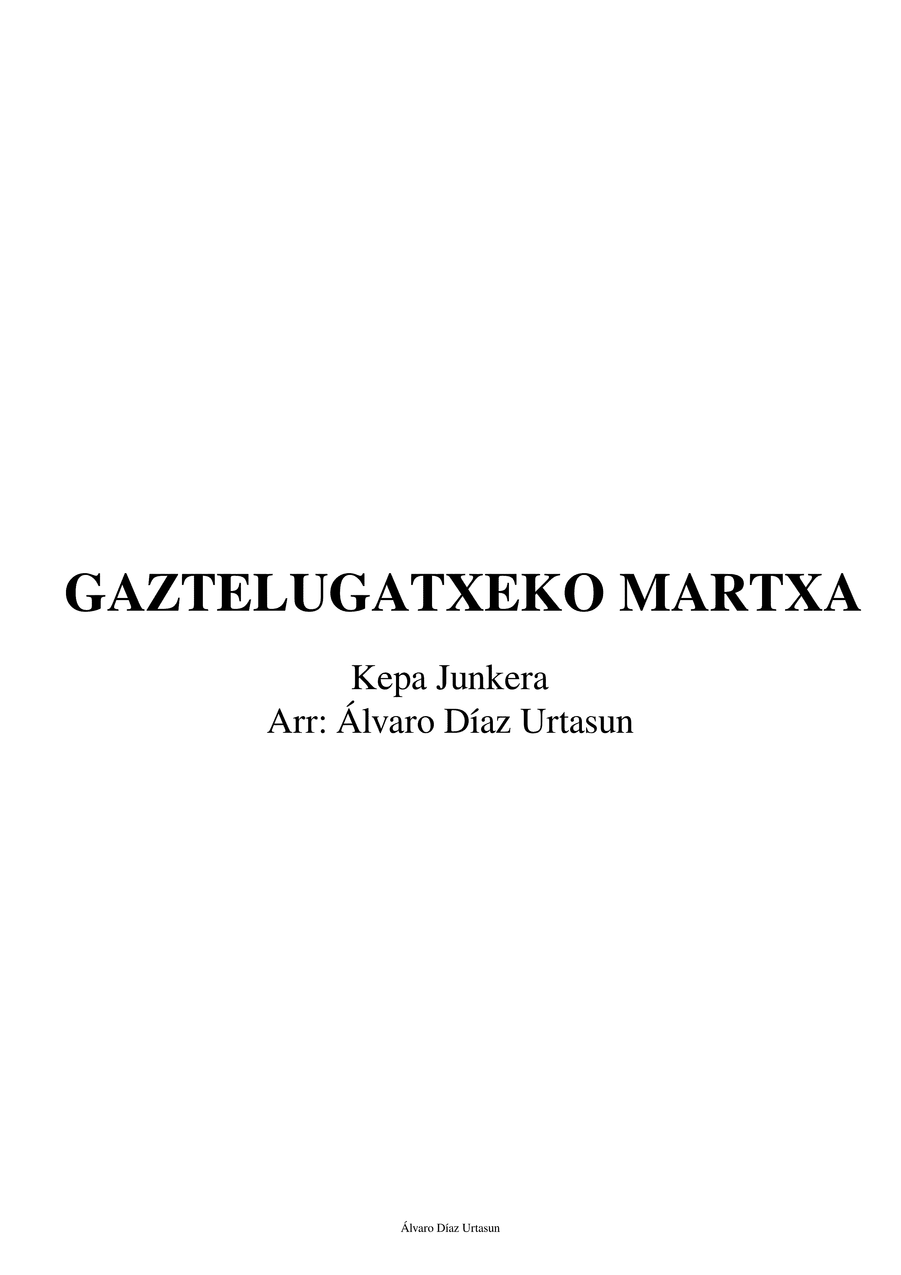 Partitura Gaztelugatxeko Martxa
