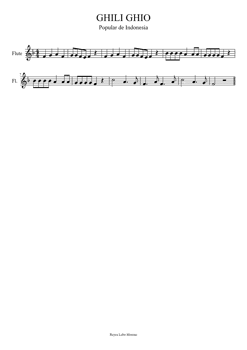 Partitura Ghili Ghio