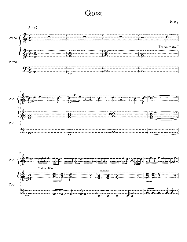 Partitura Ghost Halsey