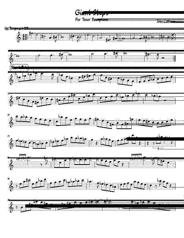 Partitura Giant Steps