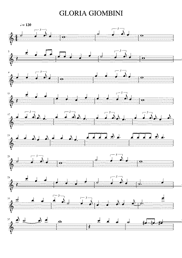 Partitura Gloria Giombini