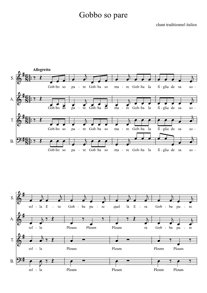Partitura Gobbo So Pare