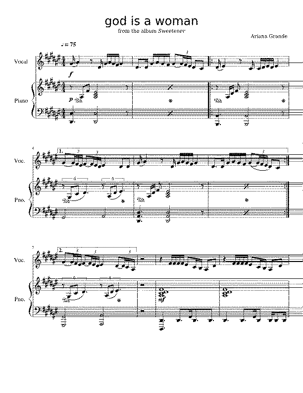 Partitura God Is a Woman