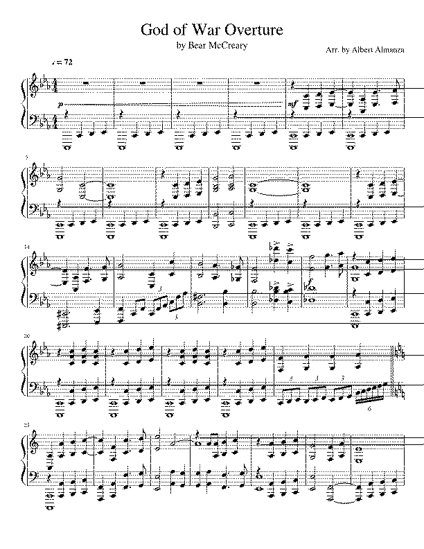 Partitura God of War