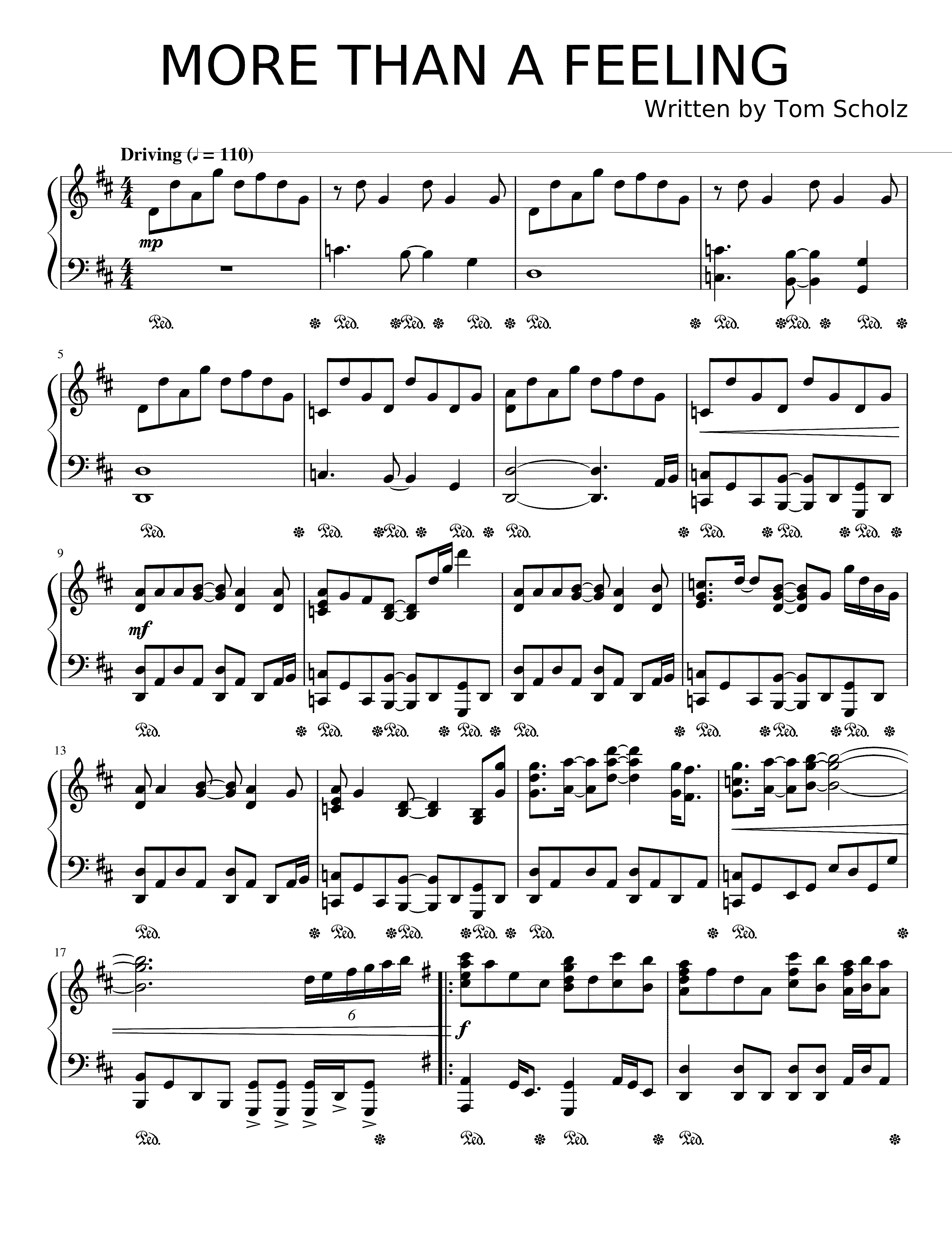 Partitura Going To Boston