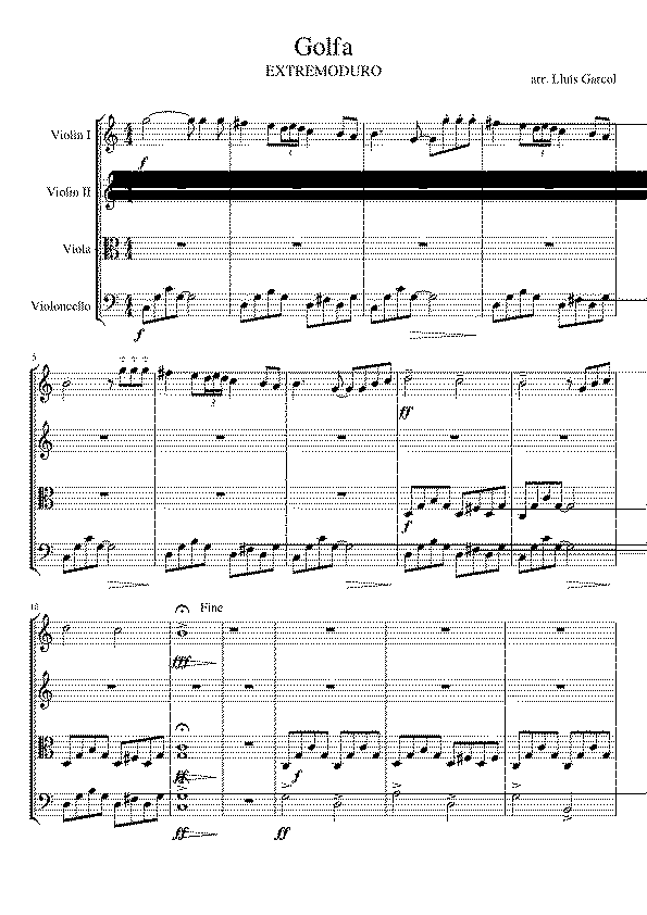 Partitura Golfa Extremoduro
