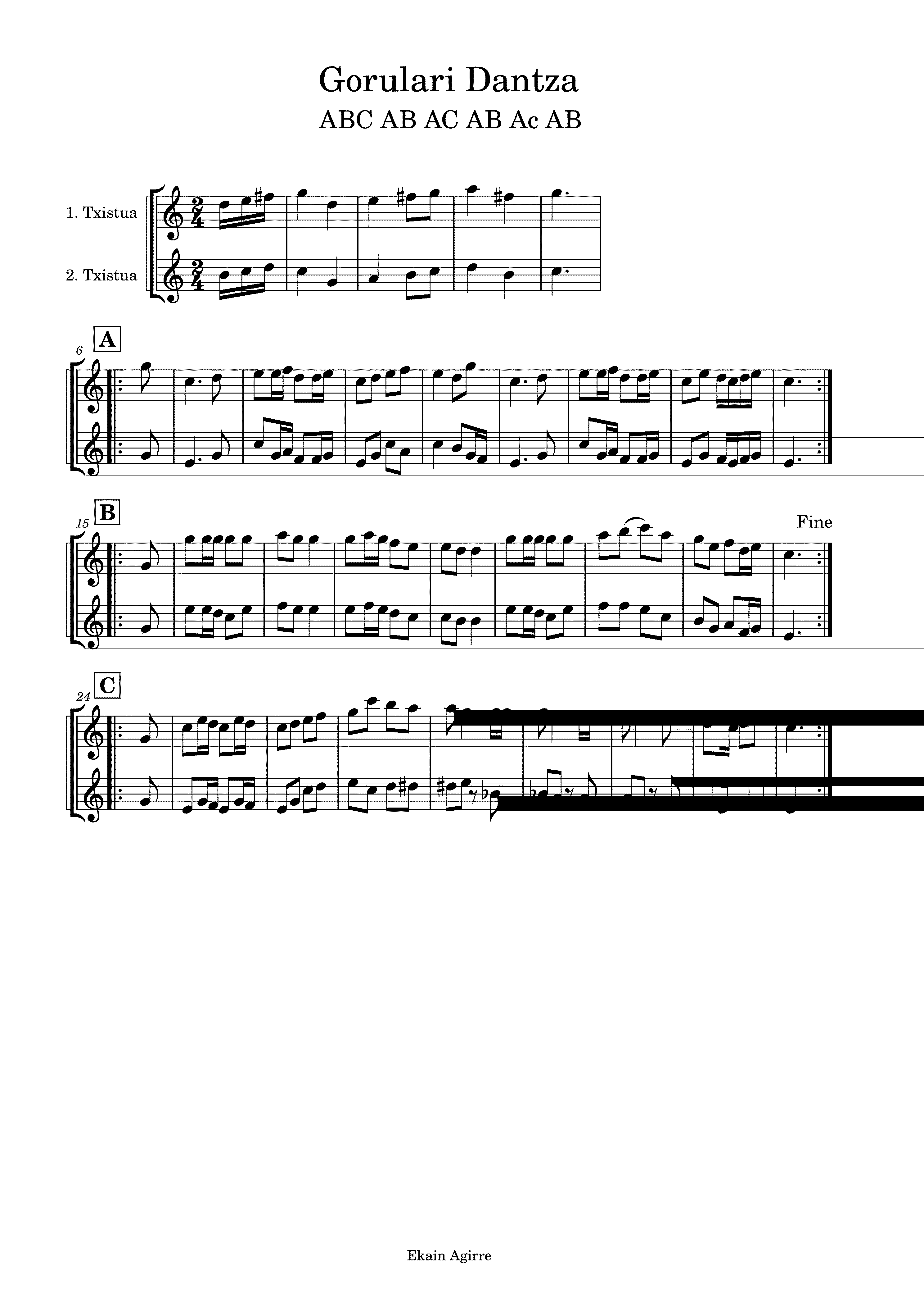 Partitura Gorulari