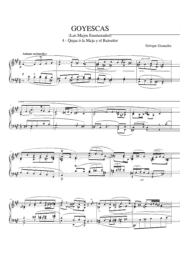 Partitura Goyescas