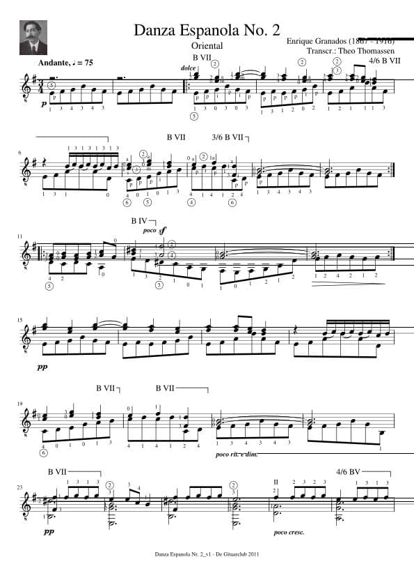 Partitura Granados