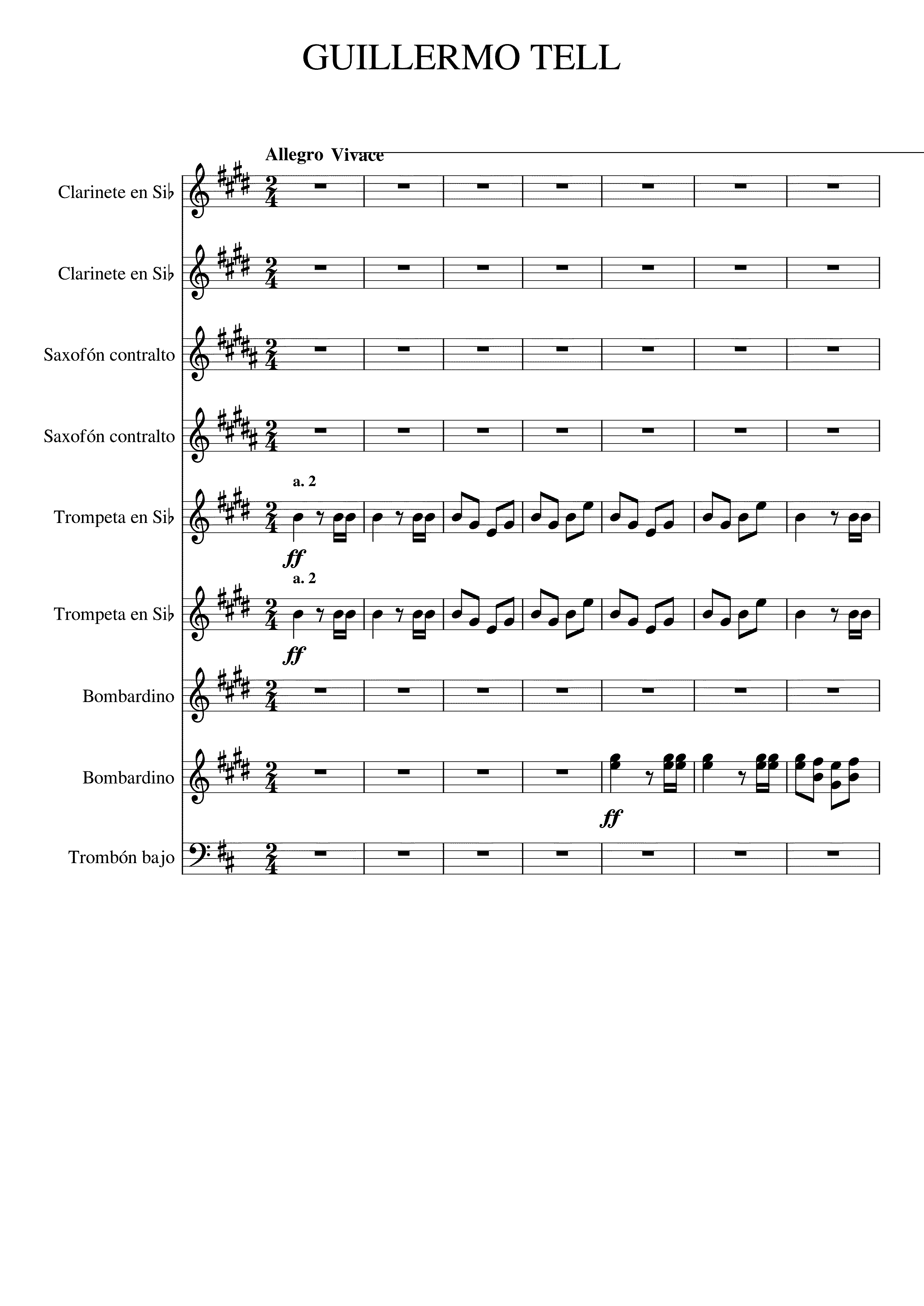 Partitura Guillermo Tell