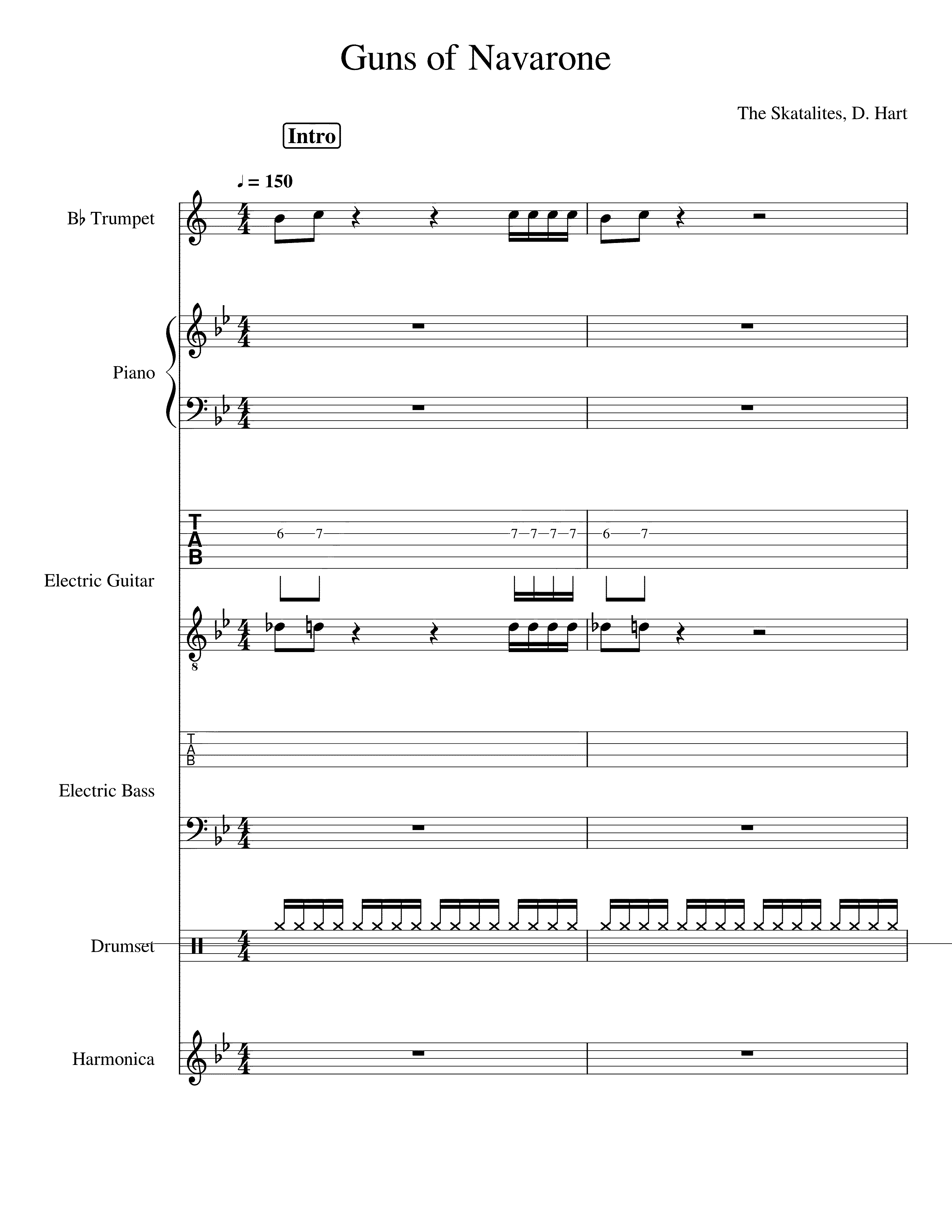 Partitura Guns of Navarone