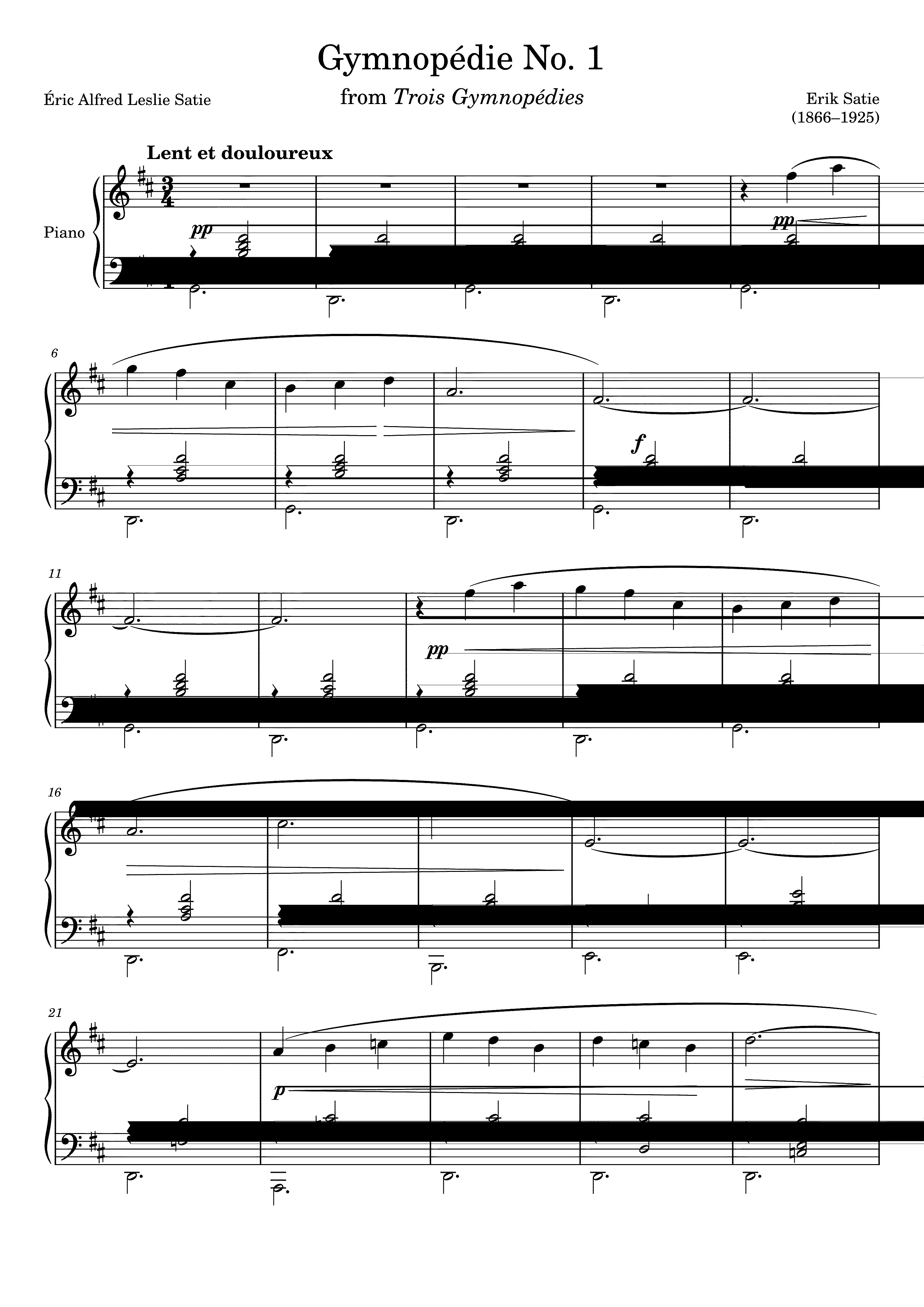 Partitura Gymnopedie 1