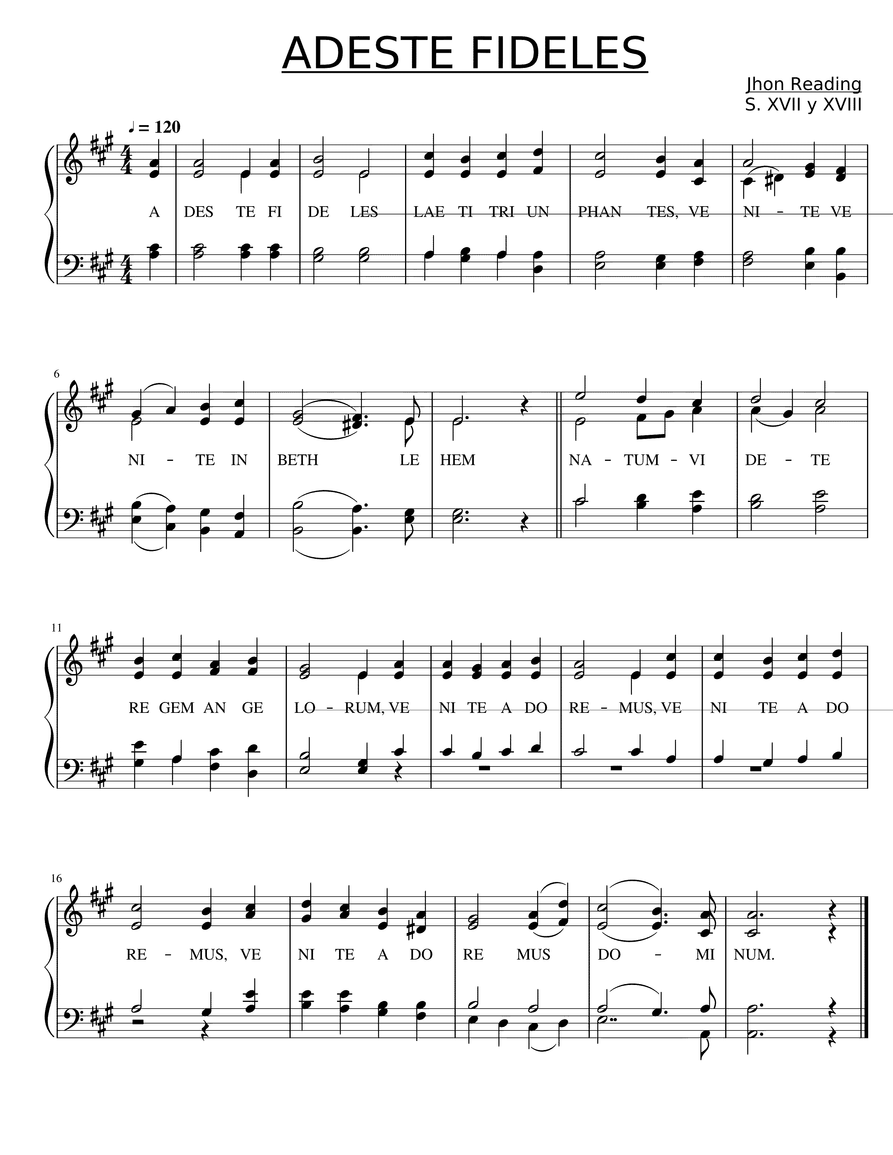 Partitura Ha Nacido El Salvador