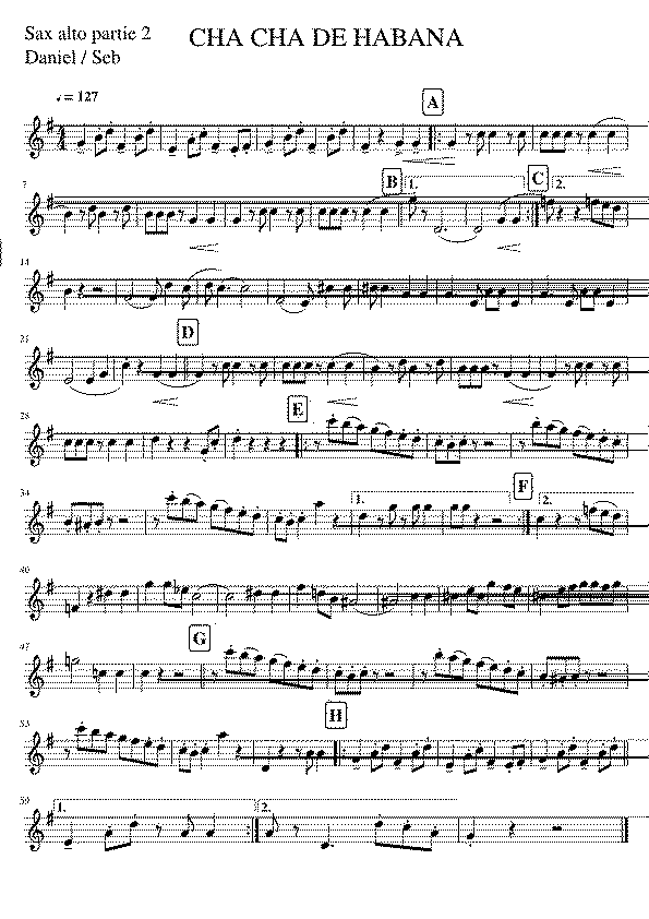 Partitura Habana Sax