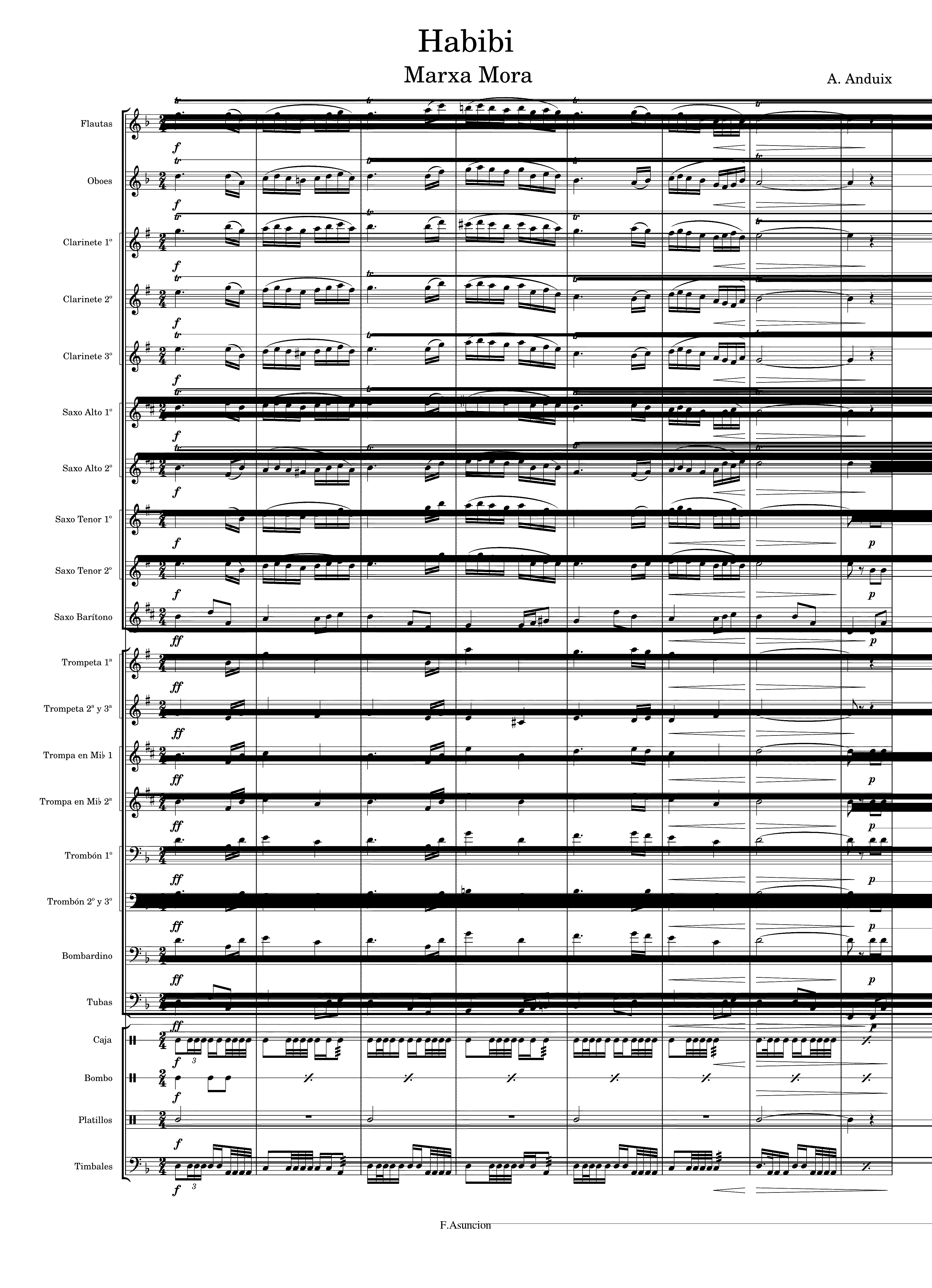 Partitura Habibi Marcha Mora