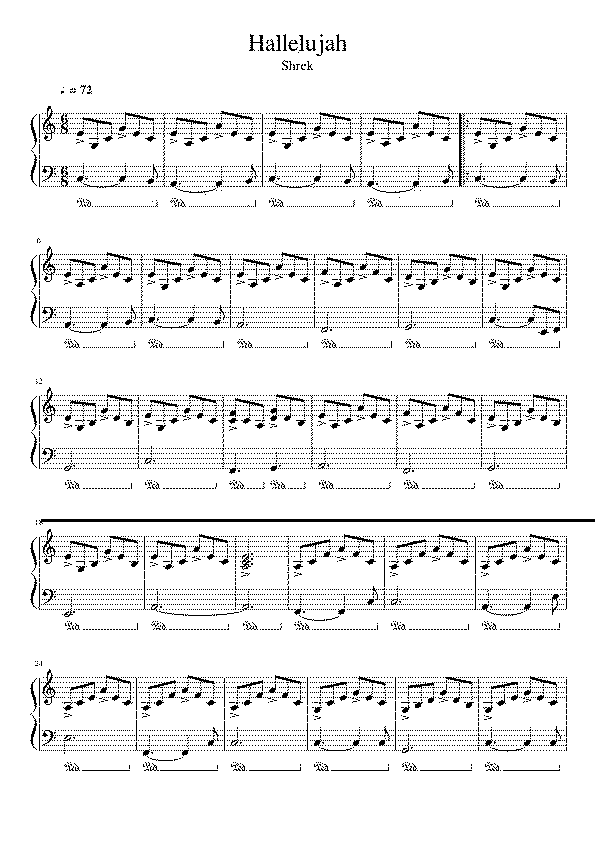 Partitura Hallelujah Jeff Buckley