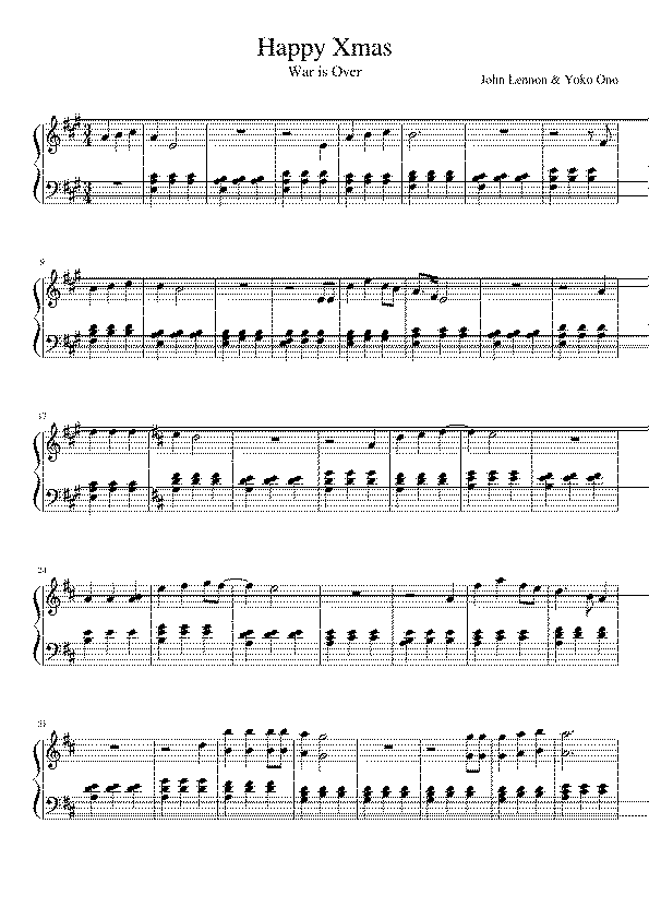 Partitura Happy Xmas