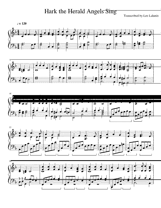Partitura Hark The Herald Angels Sing